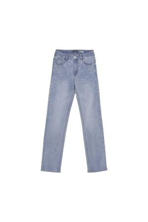 Indian Blue Jeans Jeans Straight Fit Studs 7702 Light Blue Denim