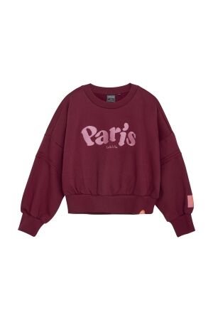 Indian Blue Jeans Sweater Crochet 4550 Red plum