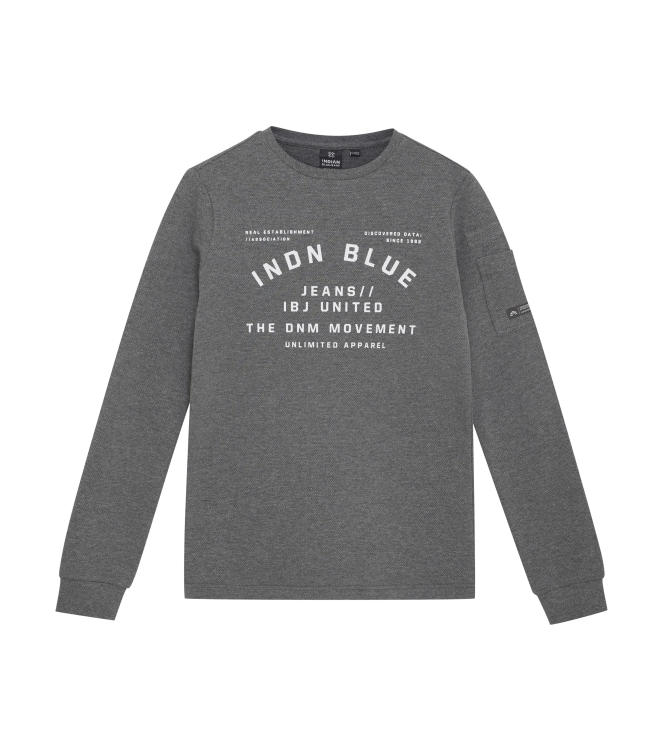 Indian Blue Jeans shirts 1223 Dark grey melange 960424
