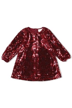 Jubel Pailetten jurk - Queen Of Hearts 130 Bordeaux