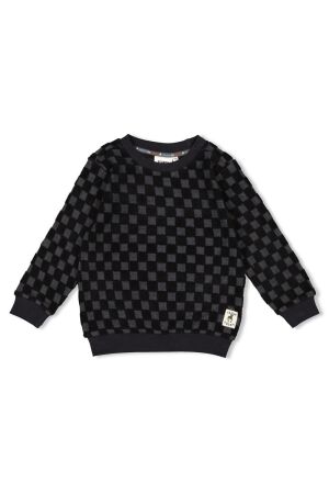 Sturdy Sweater ruit badstof - Couch Club 750 Antraciet