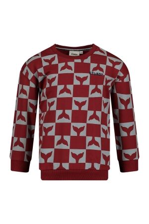 Sturdy Sweater AOP - Waves and Whales 130 Bordeaux