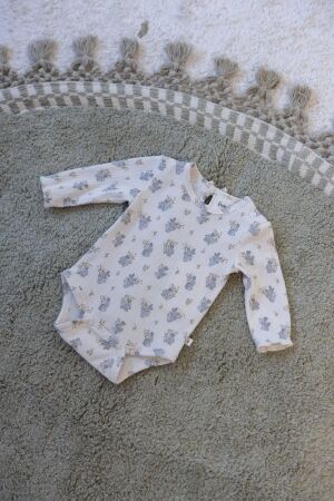 Feetje Romper rib AOP - Fields of Green 600 Offwhite