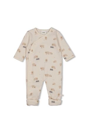 Feetje Pak omslagvoet rib AOP - Sleepy Sheepy 630 Creme