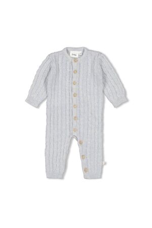 Feetje Pak gebreid - The Knits 016 Blauw melange