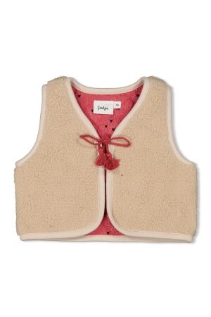 Feetje Teddy gilet - Queen of Hearts 600 Offwhite