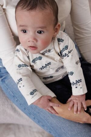 Feetje Longsleeve AOP - Let's Go! 610 Offwhite melange