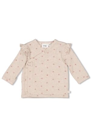 Feetje Overslagshirt rib AOP - Morning Sun 730 Taupe melange