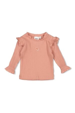 Feetje Longsleeve ajour rib - Morning Sun 150 Roze