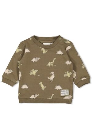 Feetje Sweater AOP - Rawrsome 315 Olijf