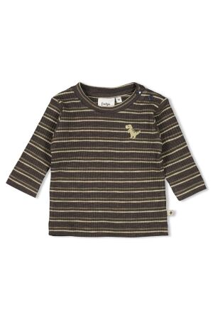 Feetje Longsleeve rib met streep - Rawrsome 755 Antraciet melange