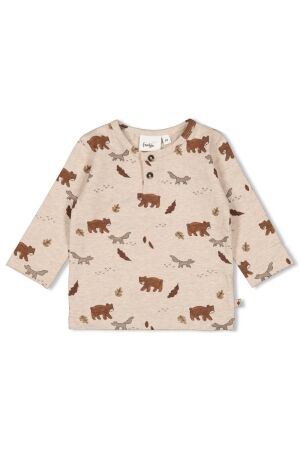 Feetje Longsleeve AOP - Wild World 730 Taupe melange