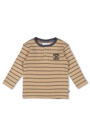 Feetje Longsleeve rib met streep - Couch Club 450 Zand