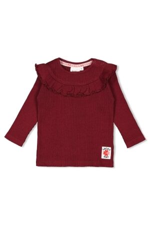 Feetje Longsleeve rib - Queen of Hearts 130 Bordeaux