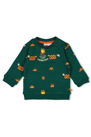 Feetje Sweater AOP - Chasing Trails 300 Groen