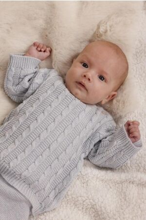 Feetje Sweater gebreid - The Knits 016 Blauw melange