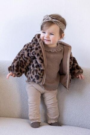 Feetje Teddy jasje met capuchon - Better Together 710 Taupe