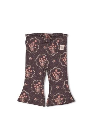 Feetje Flare broek AOP - Woodland Bloom 750 Antraciet