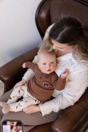 Feetje broeken 730 Taupe melange 52202422
