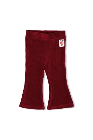 Feetje Flare broek velours rib - Queen of Hearts 130 Bordeaux