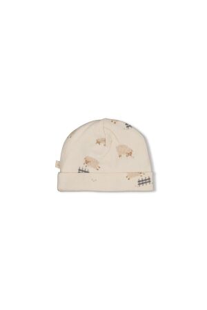 Feetje Mutsje AOP - Sleepy Sheepy 630 Creme