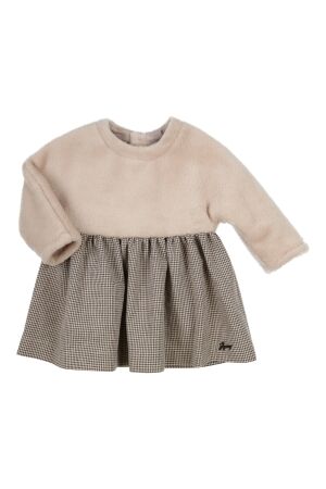 Gymp Jurk Bess Beige - Black