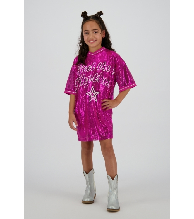 Vingino jurken 1244 Shimmer pink EF25KG600018
