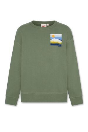 AO76 Oscar Sweater Landscape 000494 - earth green