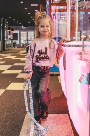 Your Wishes Oversized Sweater Girl Power 833 Elderberry