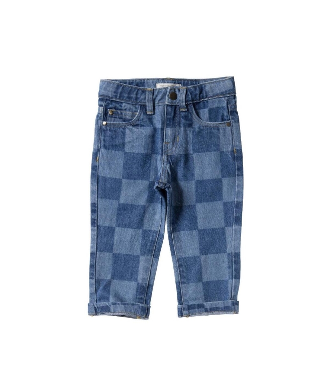 Your Wishes broeken 732 Check Denim YDC25-732HCT