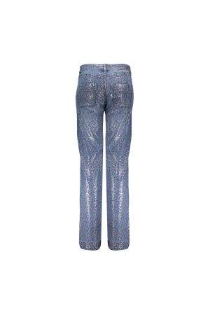 Geisha broeken 000810 - blue denim printed coated 51546K-10