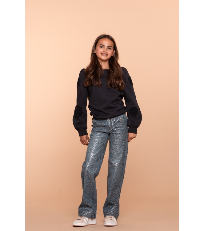 Geisha broeken 000810 - blue denim printed coated 51546K-10