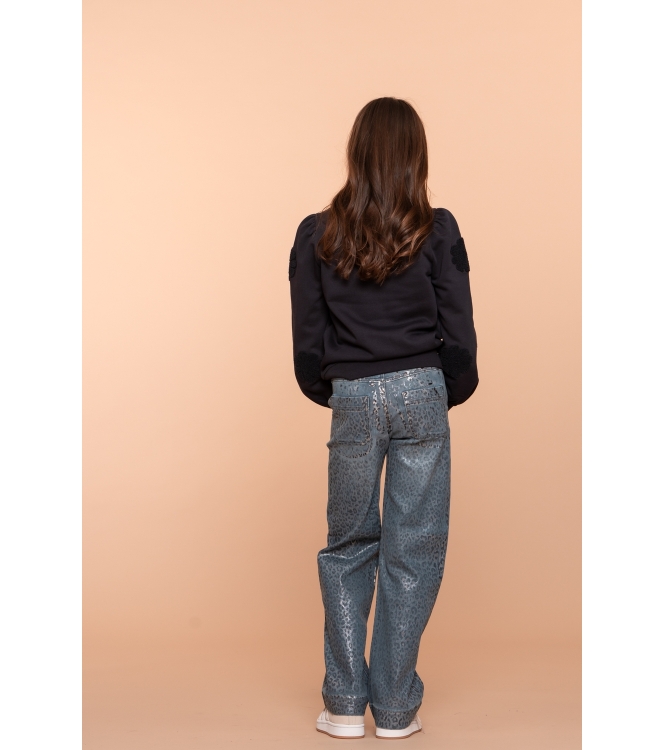 Geisha broeken 000810 - blue denim printed coated 51546K-10