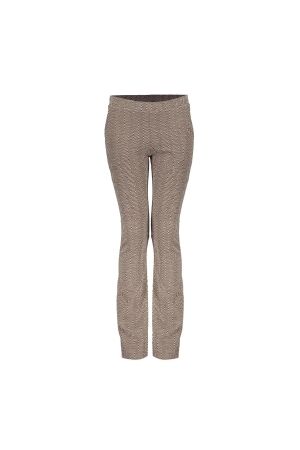 Geisha Broek jacquard flared 000775 - brown/gold