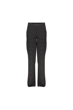 Geisha Broek jacquard wide leg 000999 - black/off-white