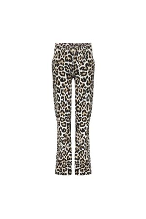 Geisha Broek wide leopard 000999 - black/sand