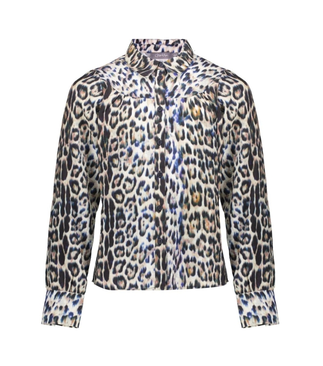 Geisha blouses 000735 - camel/blue/black 53666K-20