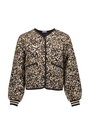 Geisha Bomber leopard 000999 - black/sand