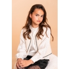 Geisha blazers & gilets 000010 - off-white/tape dark brown zigzag 55541K-19