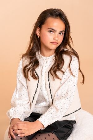 Geisha blazers & gilets 000010 - off-white/tape dark brown zigzag 55541K-19