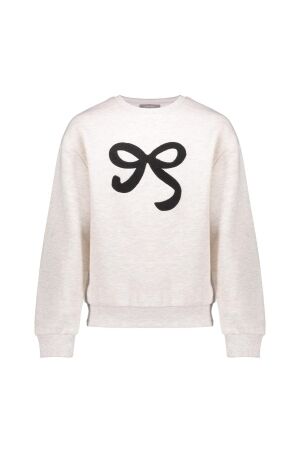 Geisha Sweat bow 000715 - beige melange / black