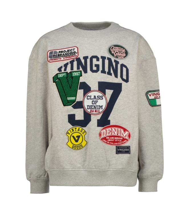 Vingino truien & vesten 1325 Fearless grey melee AW25KB340146-1325