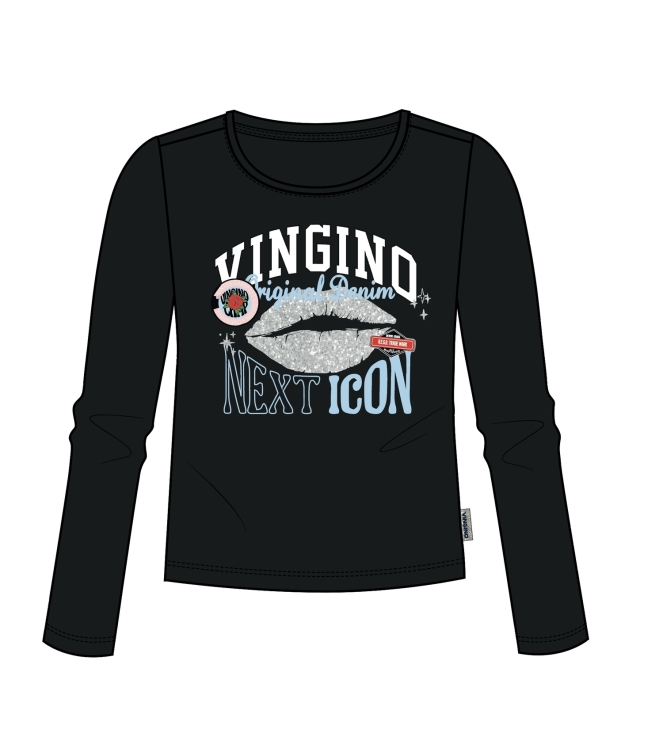 Vingino shirts 944 Deep Black AW25KG300331-944