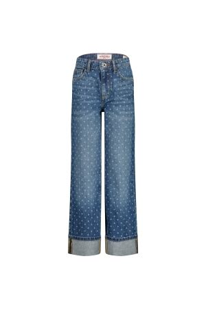 Vingino Cato Dots Jeans wide leg 154 Blue Vintage