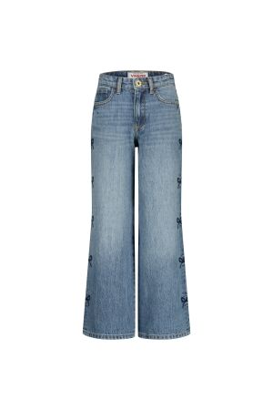 Vingino Cassie Bow Jeans wide leg 154 Blue Vintage