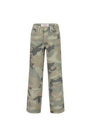 Vingino Cassie Camo Jeans wide leg 266 Camouflage Green AOP