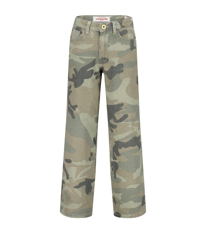 Vingino broeken 266 Camouflage Green AOP AW25KG420181-266