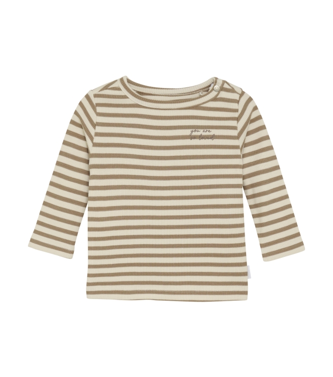 Noppies shirts N428 Stripe pattern Med. Brown 5470011
