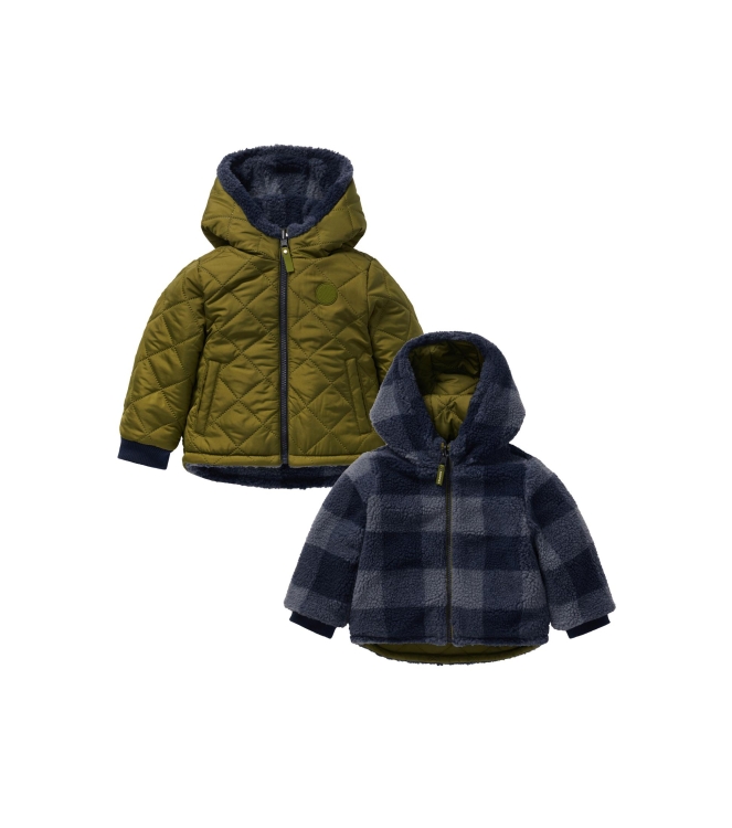 Noppies jassen N346 Check pattern Medium blue 5473013