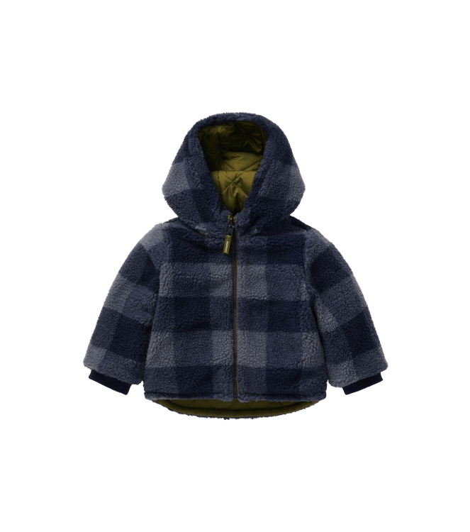 Noppies jassen N346 Check pattern Medium blue 5473013